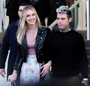 chiara ferragni fedez sfilata miiuccia prada