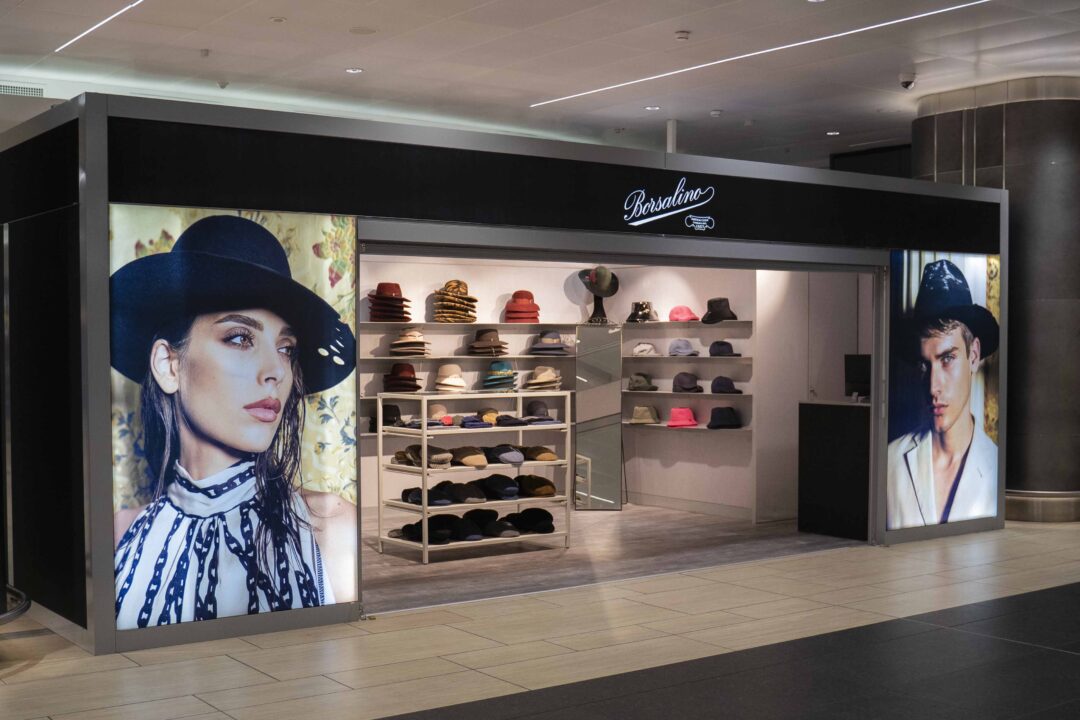 Borsalino, nuova apertura di una travel boutique a Roma-Fiumicino, articolo su Beyond the Magazine