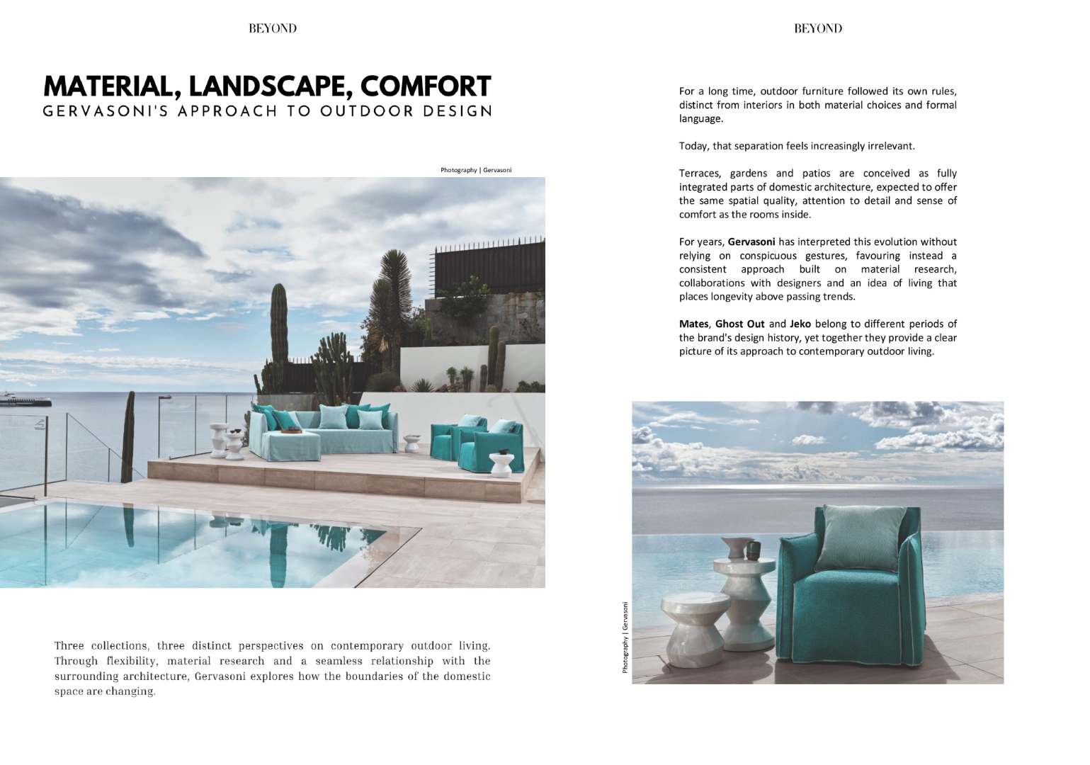 Beyond the Magazine, nuovo numero, articolo design, brand gervasoni